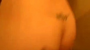 White babe with pink hair getting sex by bbc in bathroom