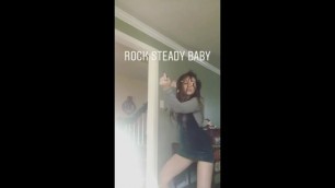 Dancing hippie Chick accidentally flashes pussy on instagram