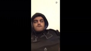 Hot British Indian boy pisses wanks cums and eats it on snapchat