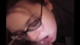 Throat pig receiving a mouth full thick women tits