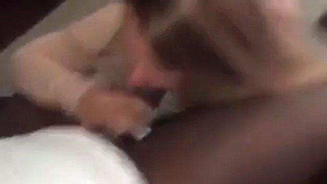 Hot Wife Gives Blowjob interracial