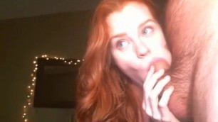 Pretty redhead best blowjobs and cock