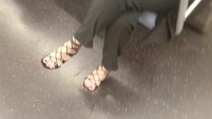 Pretty Feet on the Train