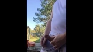 Country Guy still Jerking outside