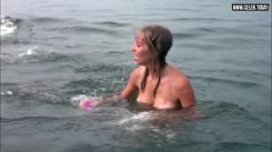 Louise Golding - Losing her Top, Topless Swimming - Lifeguard (1976)