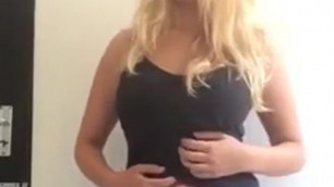 Big Tits Nice Ass Shaved blonde milf Striptease