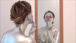 Silver Body Paint Sex Trailer