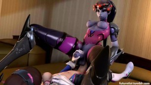 D.va and Widowmaker futanari (overwatch sfm)