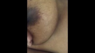 Rubbing my big ass titties