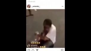 Brolic black dude gets sick stomped by crutches