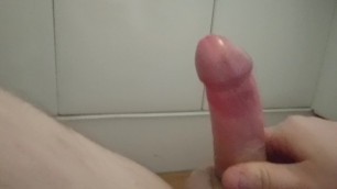 Cumshot in bathroom. First load in over a week