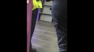 Cop With a big ass in the library