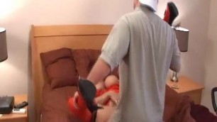 Fucked Her Son by Mistake red stockings blindover amateur