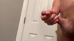 Sneaking in an afternoon jerk with cumshot