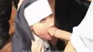 Nun forced gangbang orgy in church and double penetration