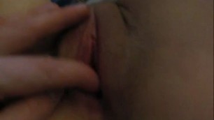 fingering tight wet pussy close up