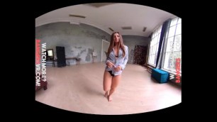 Virtual Reality: Brunette Babe Shows You Her Room! #VRPorn