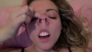 Pig nose with crazy background singer