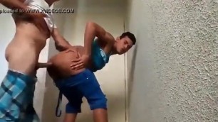 fucking latino whore in the hall way-bitch can take some dick-in that azz