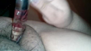 Fat Pussy Creams on Dildo while Boring Ex Snores