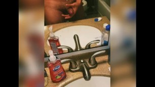 Cumming all over my sink