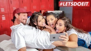 LETSDOEIT - College Sisters Cum On Coach's Big Cock