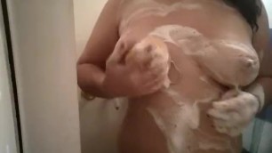 Watch me Play with my Tits in the Shower