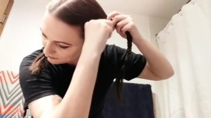 Girl shaves her head 2 times