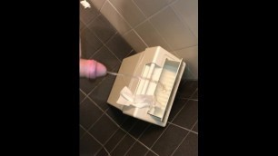 Trash can piss (in a public toilet)