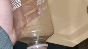 a big dick makes the whole bottle full of pee