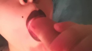 Blowjob POV and cum on her tits