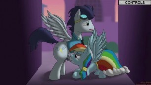 Rainbow Dash gives blowjob to Soarin [1.0 and 1.5x version]