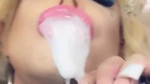 Bbc sissy Bimbo bimbogiga sloppy deepthroat long nails