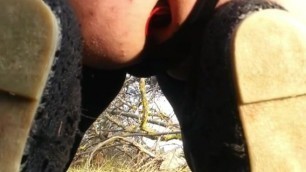 hungry ass bitch cock outdoor hard anal