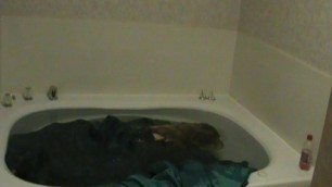Green dress in the tub pt2