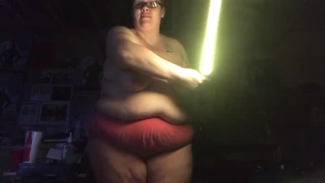 Boobs Ross Shows Off Her Lightsaber