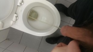 Just a pissing with cock ready to Explode. That's really hard for a boy