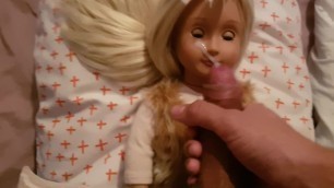 Cumming on sister's toy doll #2