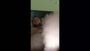 Hairy northern lad wanks on snapchat and cums