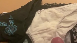 CUMSHOT ON MY THREE SISTERS PANTIES