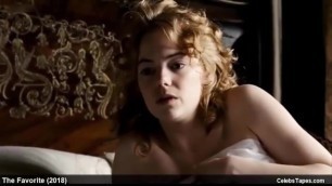 Celebrity Emma Stone Nude And Jerk Off Scenes In The Favorite (2018)
