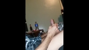 4k Masturbating to porn. Big dick cum covered. She cums then my turn.