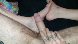 Big cock big feet. Playing with my dick