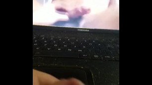 boy jerking to Porn Hub video