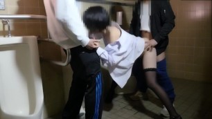 Japanese Schoolgirl Teen Loli Gangbang In Toilet