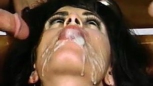 Cum bath, Heather taking two hot loads on her fucking face