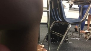 Marayah’s Candid Sexy Classroom Teen Feet in Rainbow Flip Flops