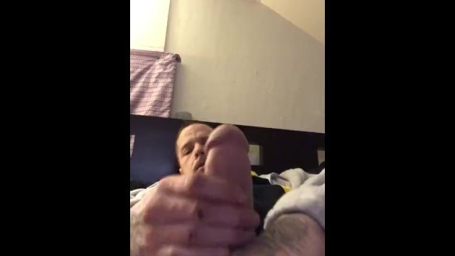 Long stroke n big cock cums all over me