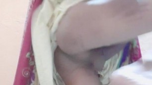 Indian crossdresser sissy show dick in saree