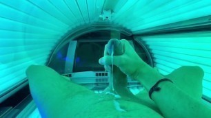 Cumshot Public Tanning Salon Slowmotion